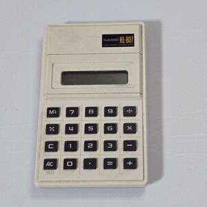 Casio HL-807 Vintage Calculator 1980s  Tested  Works